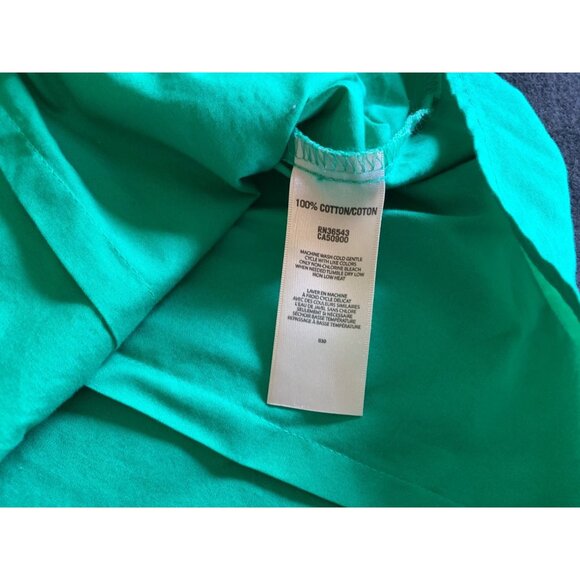 Van Heusen Womens Classic Fit Size XLarge Green Button-Down Shirt - Picture 3 of 10